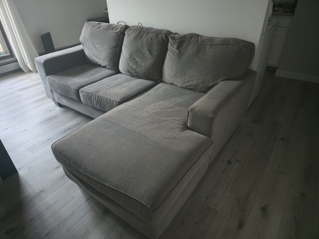 Grey Sectional Sofa - 86" x 66"