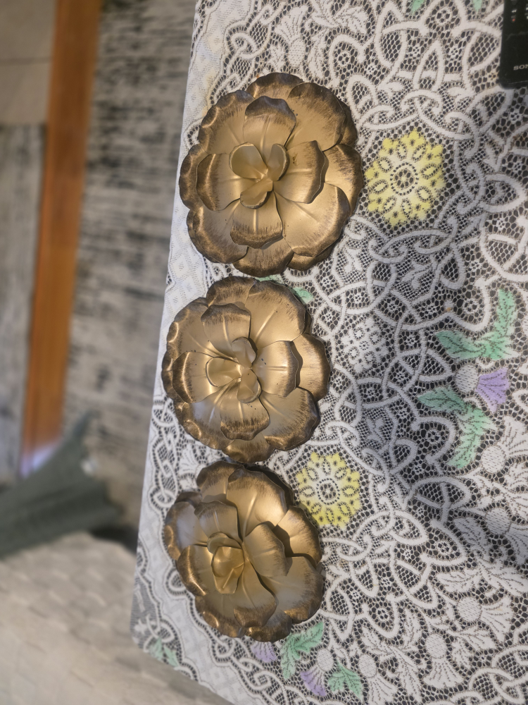 Metal Flower Wall Decor - Set of 3