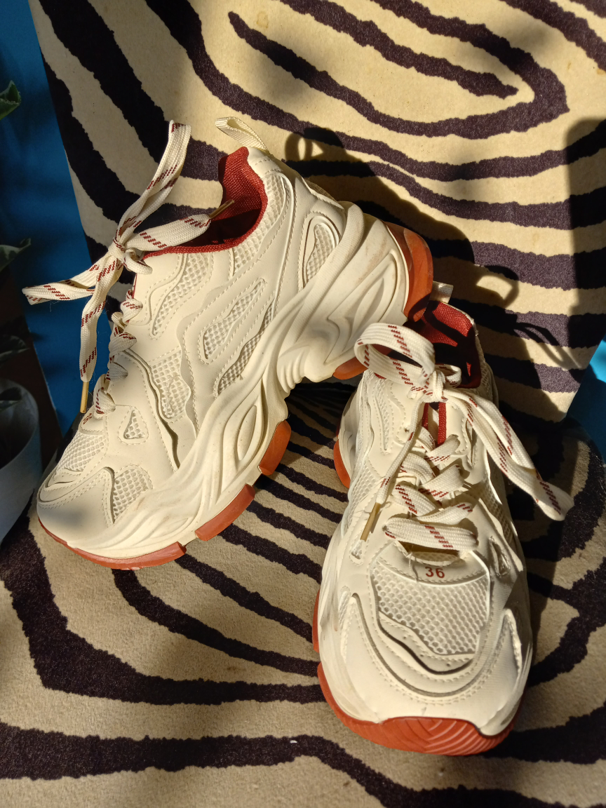 White platform Sneakers - Size 39 : wmn's 8