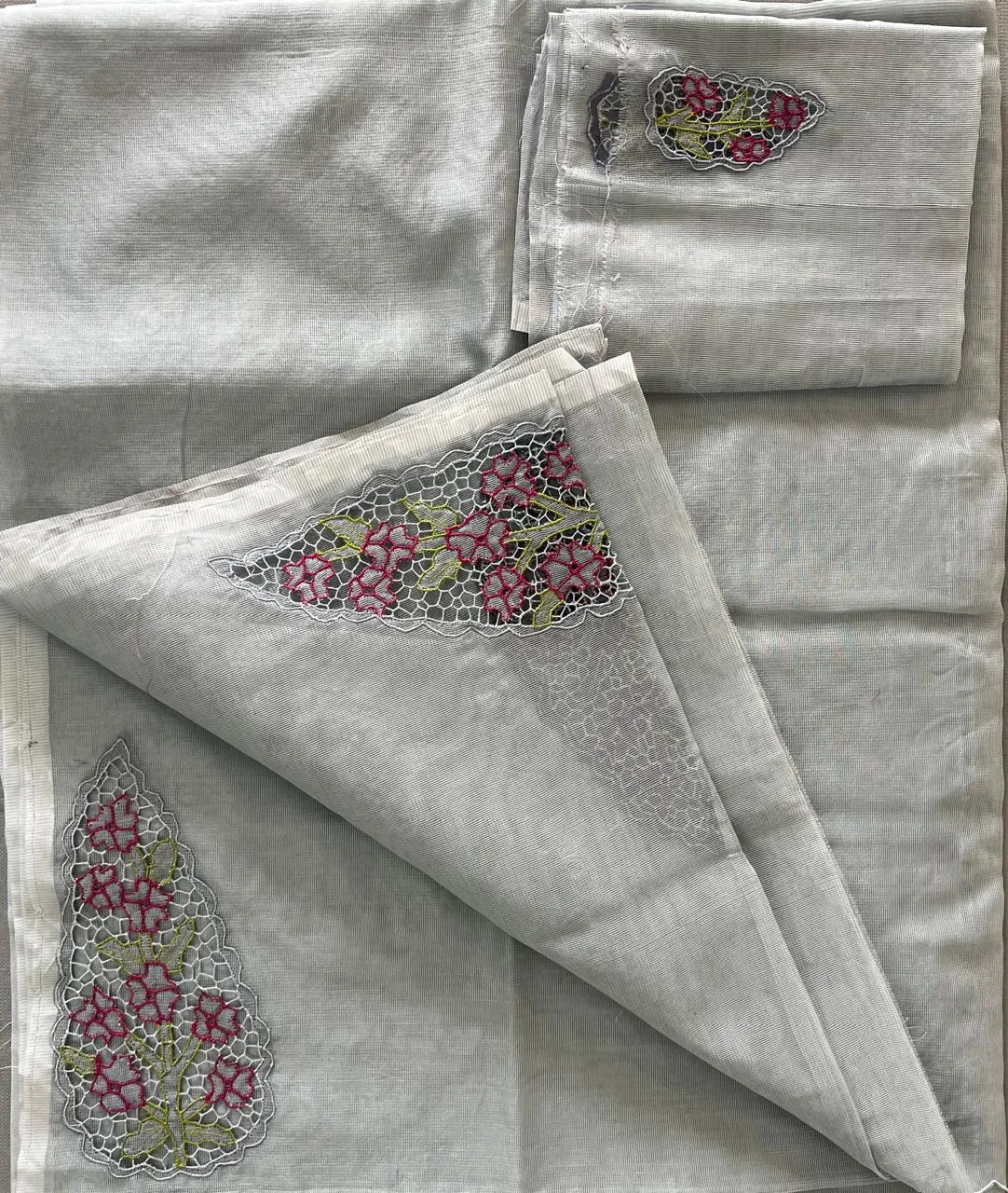 Floral Embroidered Tablecloth Set and Indian dress image indicator(5)