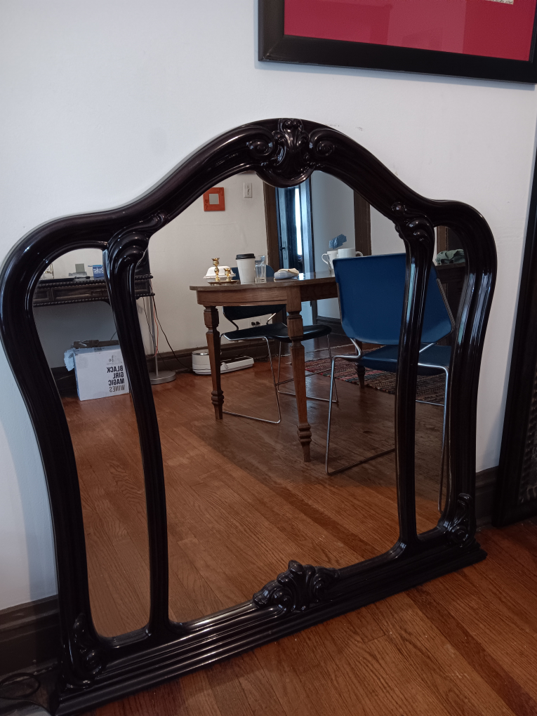 Ornate Black Framed Mirror