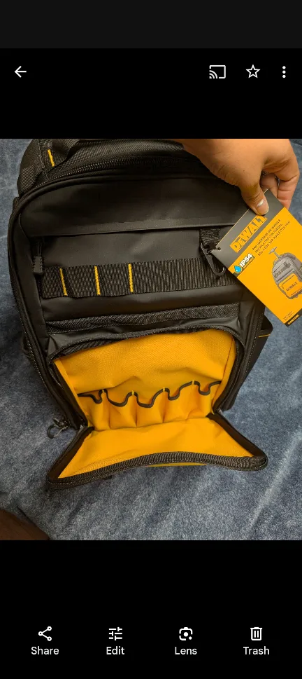 DeWalt Black & Yellow Tool Backpack image indicator(3)