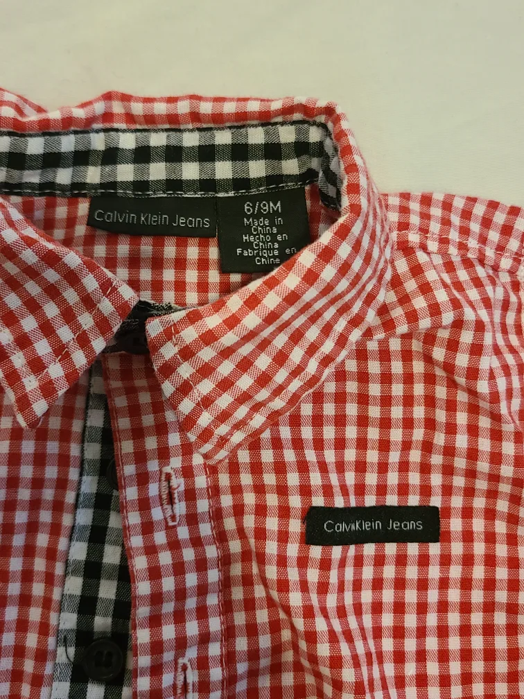 Calvin Klein Jeans Red Checkered Shirt 6/9M image indicator(2)