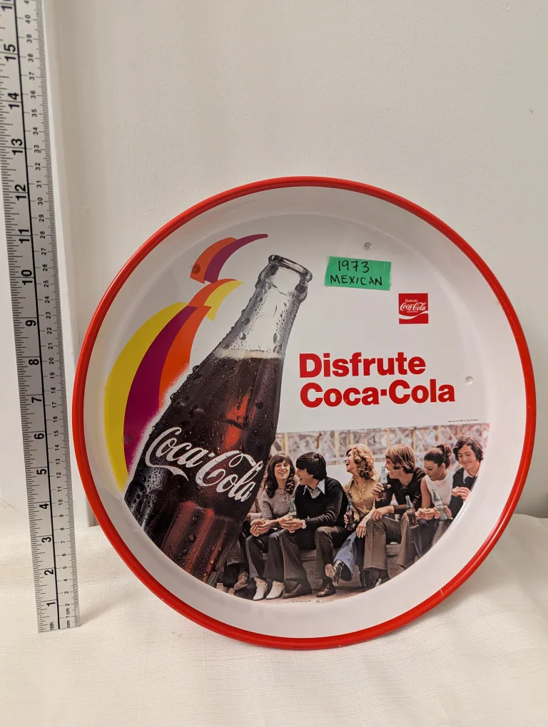 Vintage 1973 Mexican Coca-Cola Serving Tray thumbnail