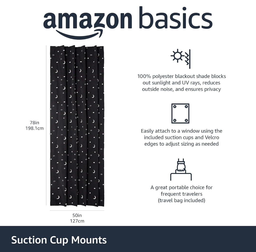 Portable Blackout Blind w/ Suction Cups (almost new!) - photo 2