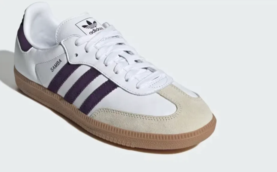 Adidas Samba OG Shoes - White/Purple image indicator(2)