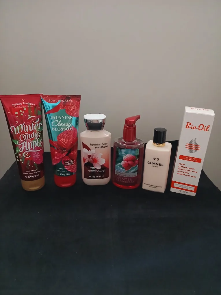 Body lotions, body creams.  $5, $10, $40. B&BW are 3 for $10 thumbnail
