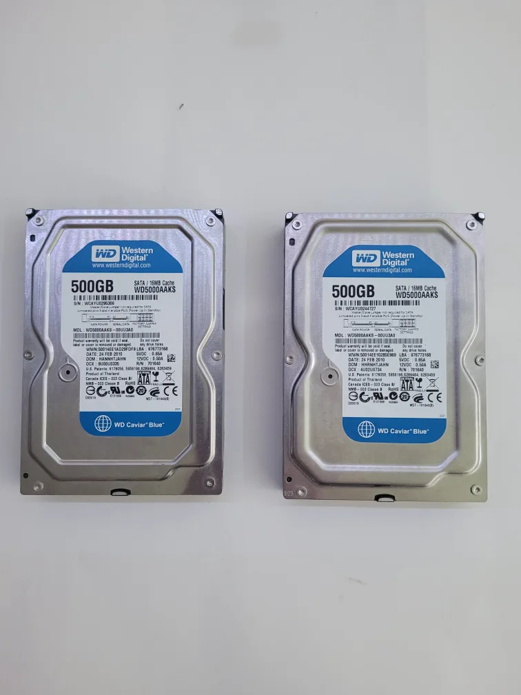 WD Caviar Blue 2x500GB Hard Drive thumbnail