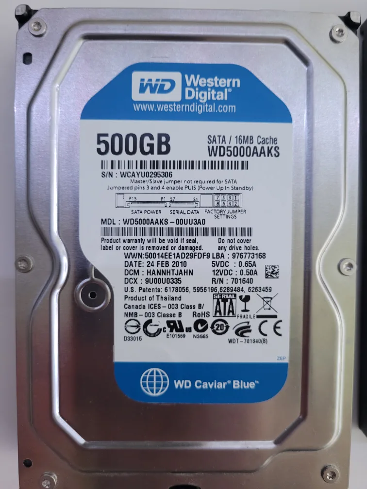 WD Caviar Blue 2x500GB Hard Drive image indicator(3)