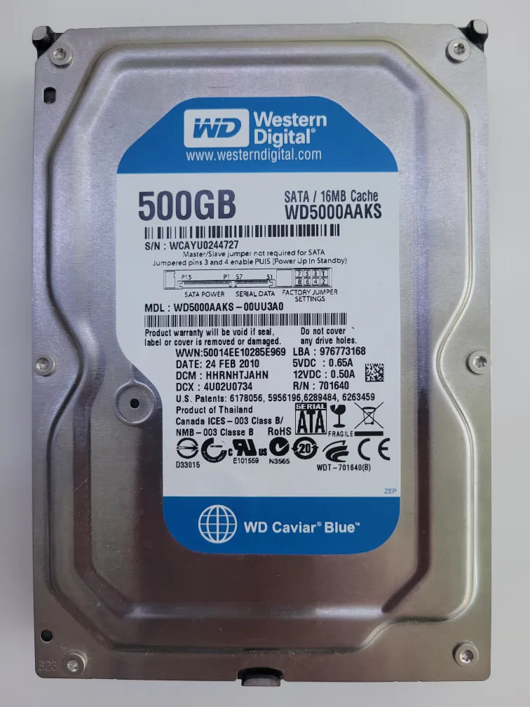WD Caviar Blue 2x500GB Hard Drive image indicator(4)