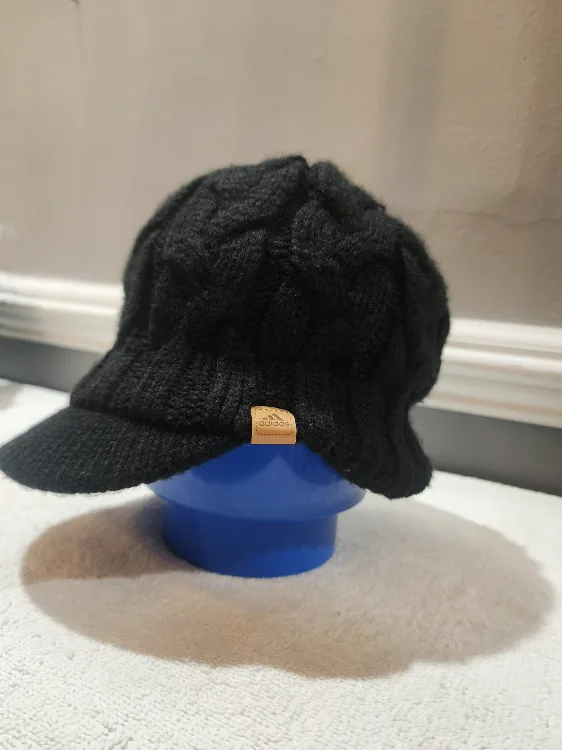 Adidas Black Knit Visor Hat thumbnail