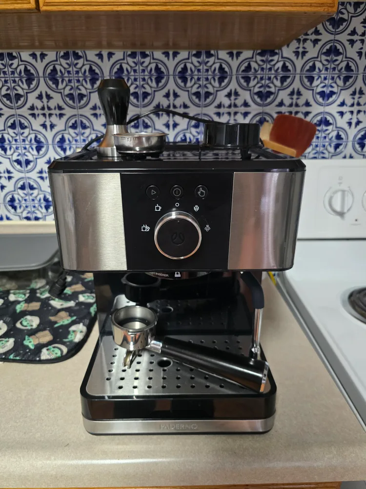 Paderno espresso machine with accessories