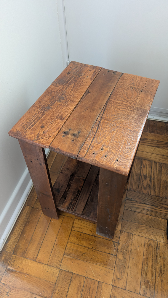 Rustic Wooden Side Table - photo 2