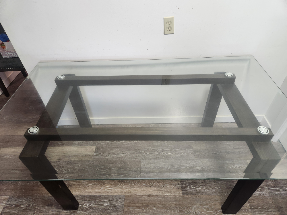 Glass Top Dining Table