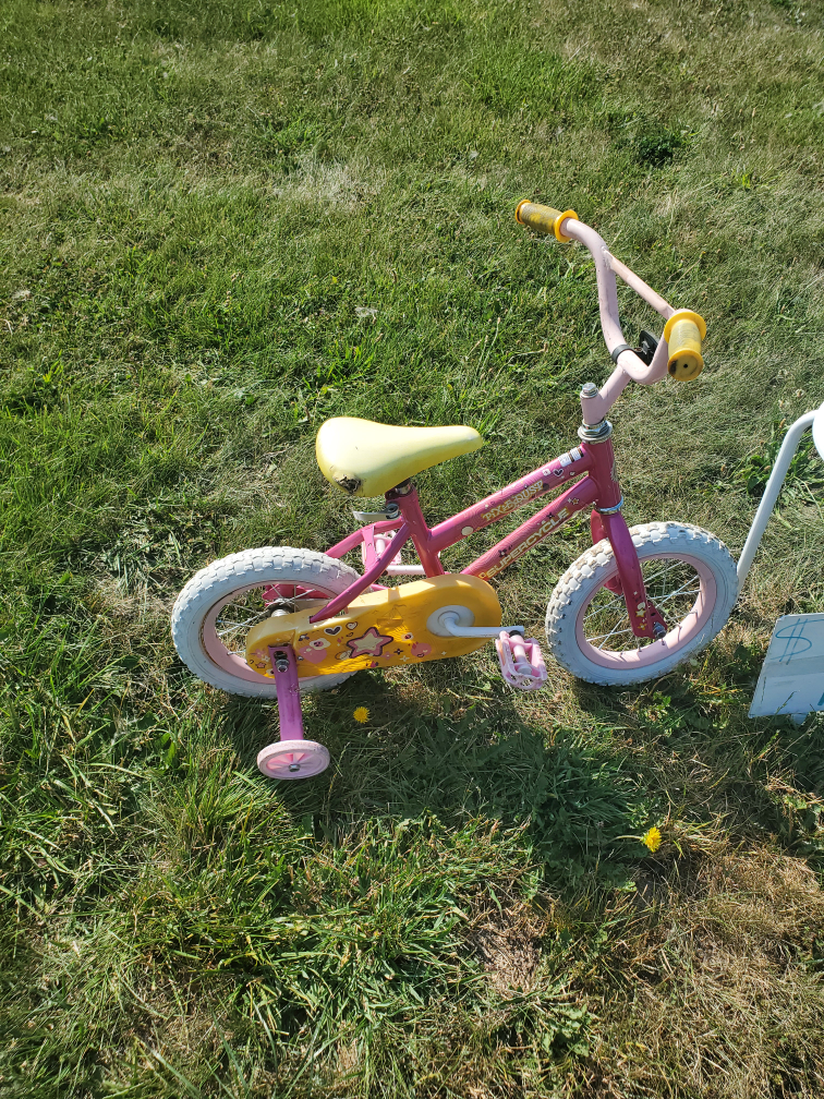 Pink Kids Bike - Training Wheels