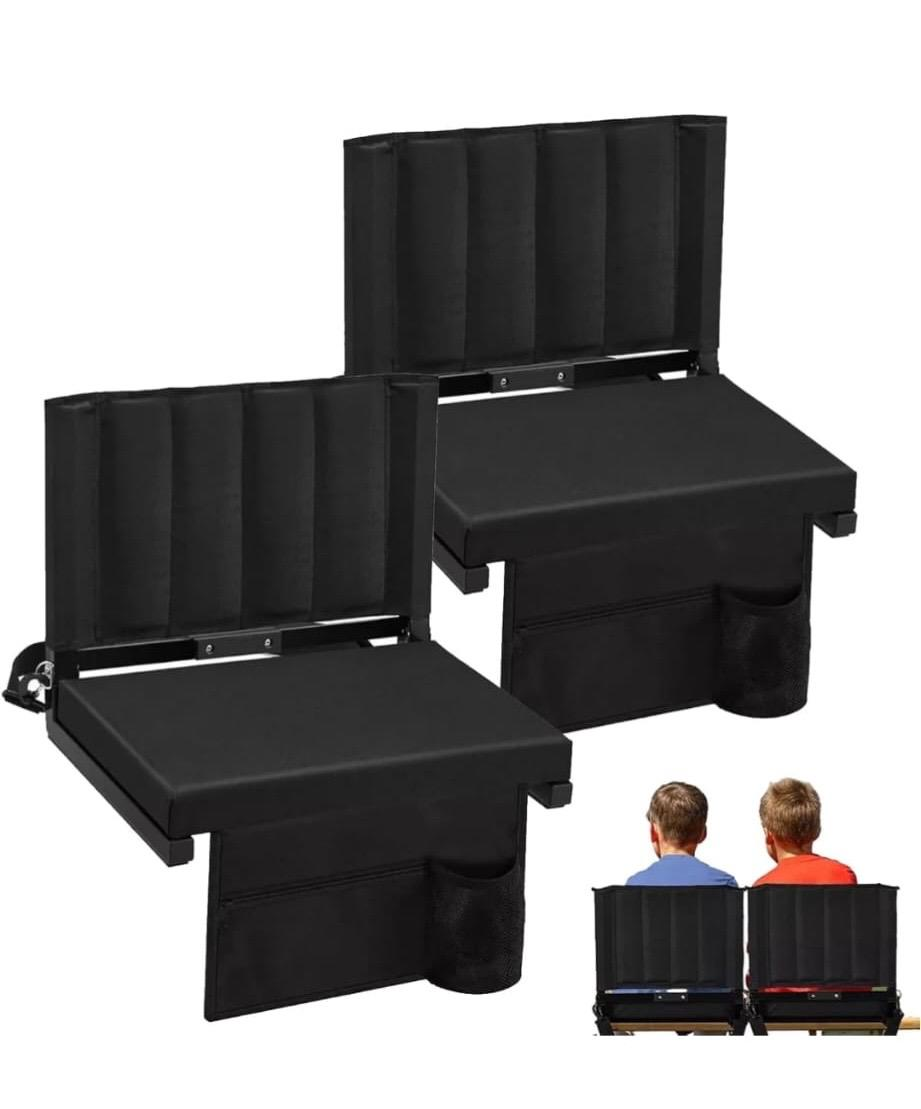 Collapsible Stadium Seat Chair - Black