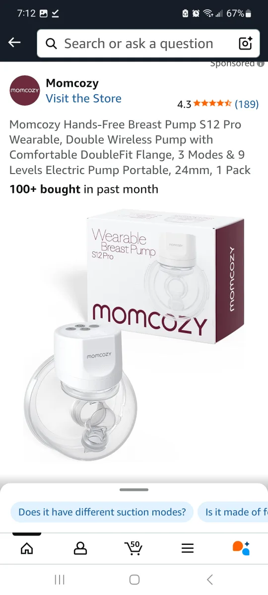 Momcozy S12 Pro Hands-Free Breast Pump - NEW image indicator(3)