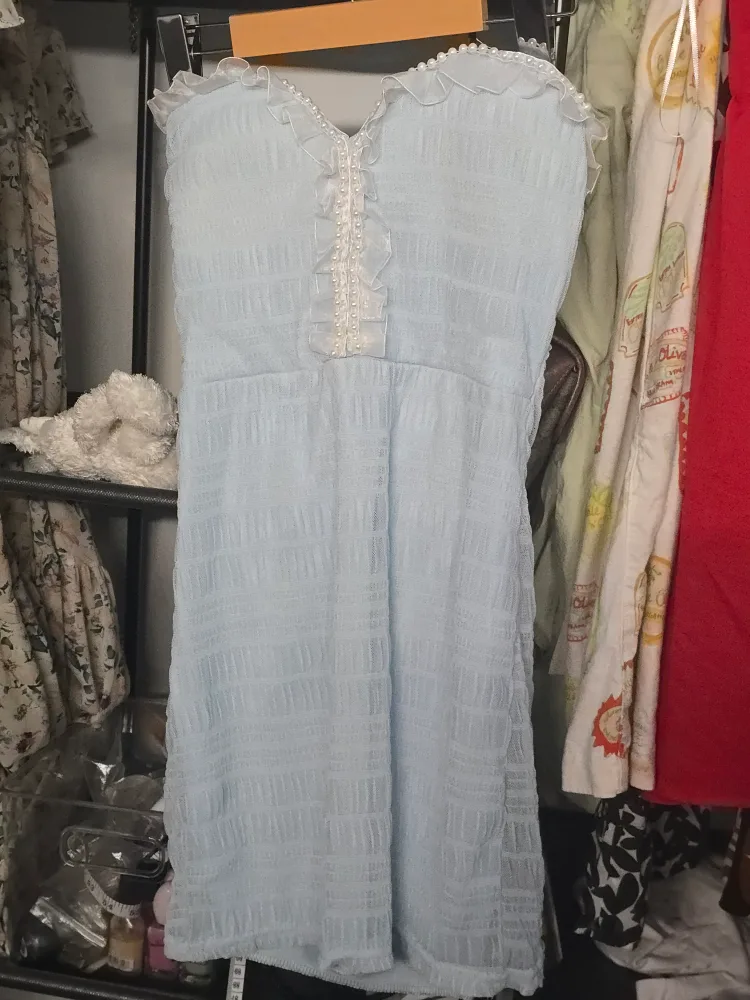 NWT Light Blue Strapless Mini Dress image indicator(3)