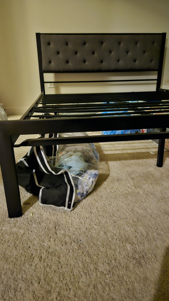 Queen Bed Frame - Dark Grey - photo 2