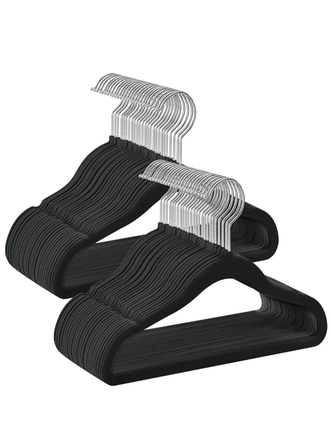 SONGMICS Black Velvet Clothes Hangers - 30cm thumbnail