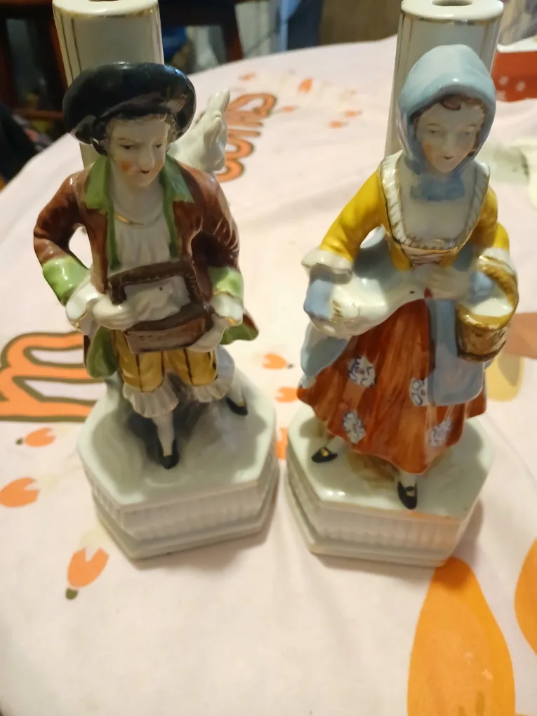 Vintage Porcelain Figurines - Candle Holders thumbnail