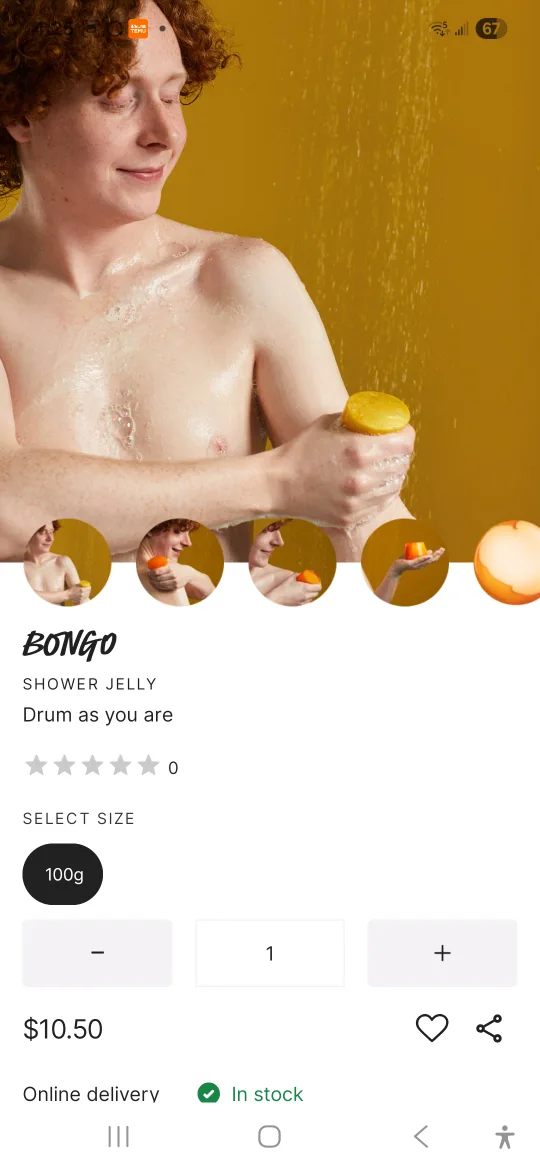 Bongo Shower Jelly - Drum as you are - 100g thumbnail
