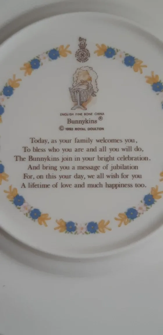 Royal Doulton Bunnykins Christening Plate image indicator(2)