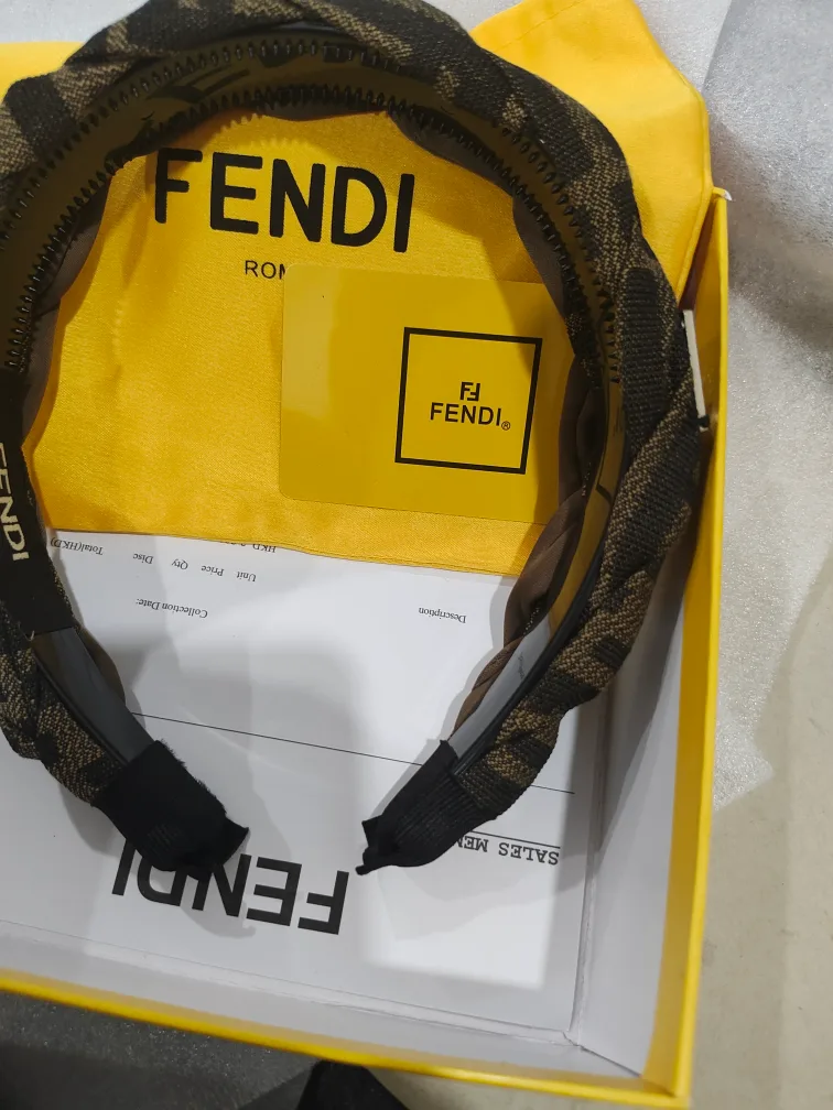 Fendi Brown Braided Headband image indicator(6)
