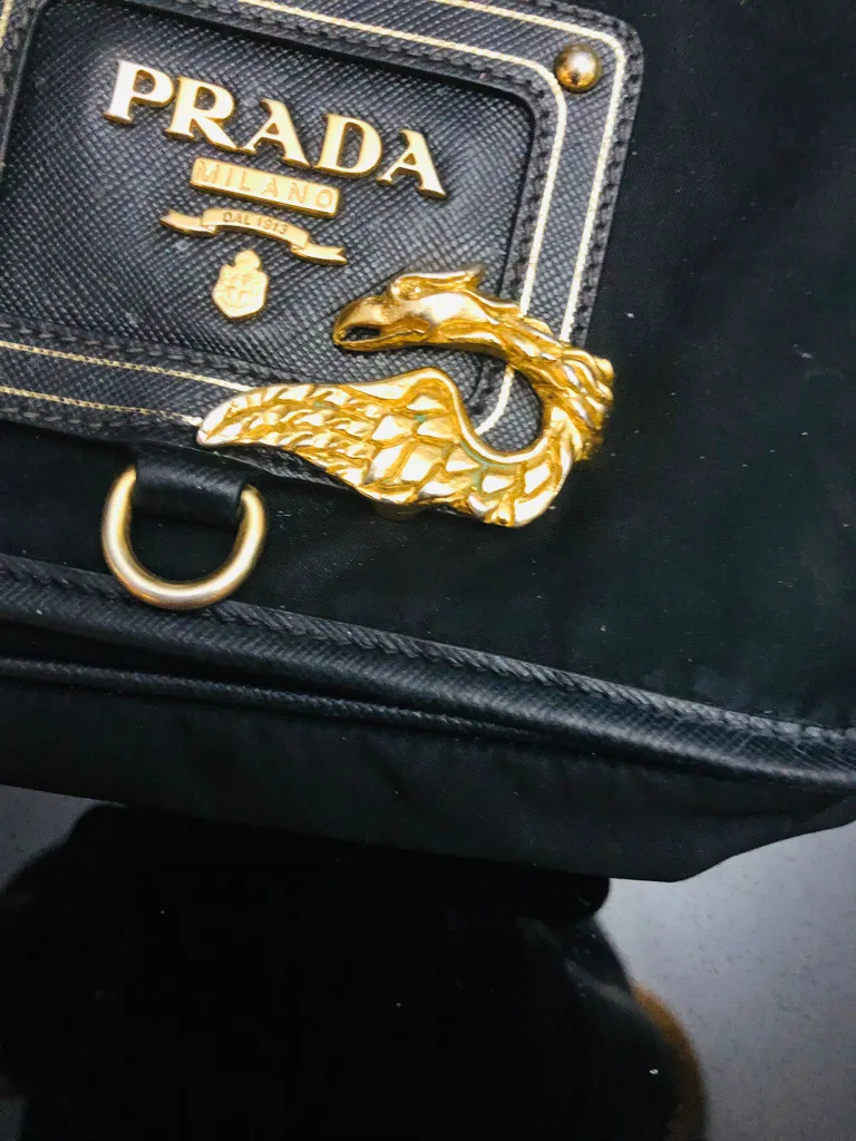 Prada Black Dragon Shoulder Bag image indicator(2)