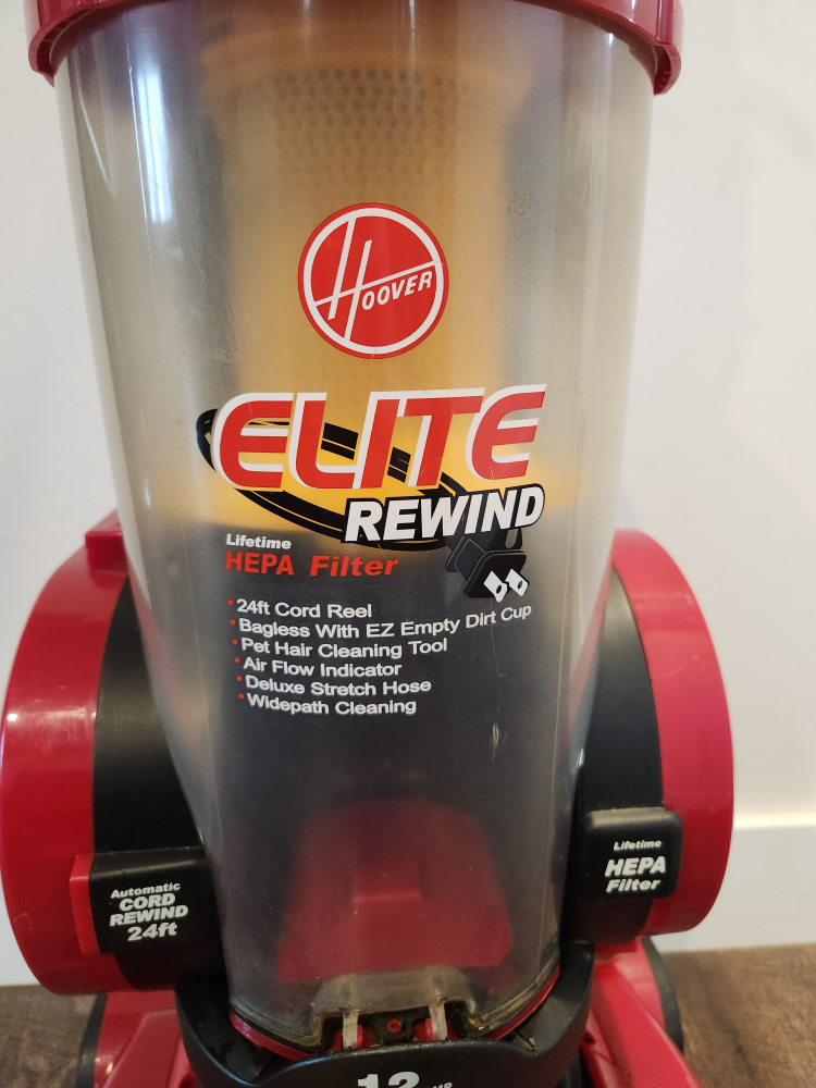 Hoover Elite Rewind Vacuum - Bagless HEPA Filter