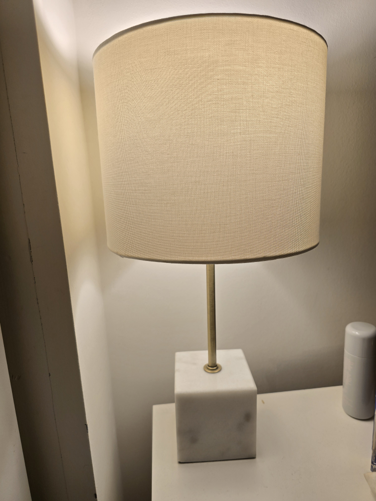 Two Structube Marble Base Lamps