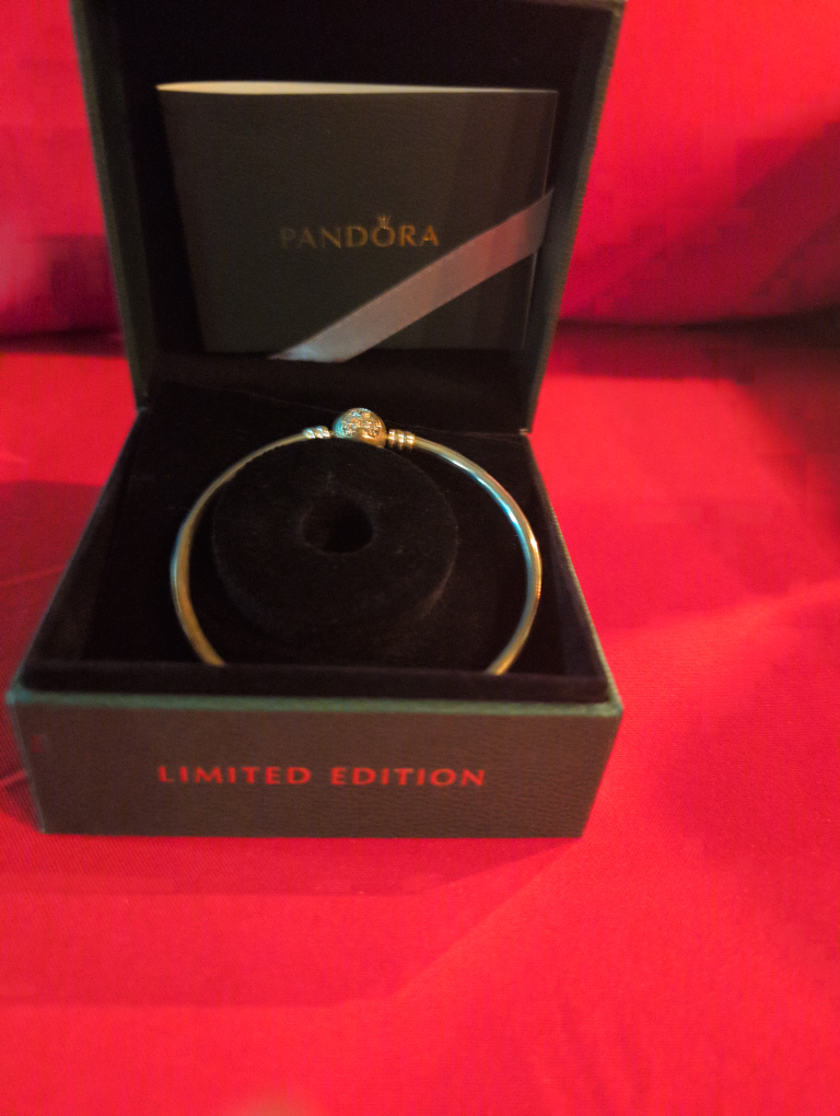 Pandora “You melt my heart” Silver Bangle *NEVER USED!