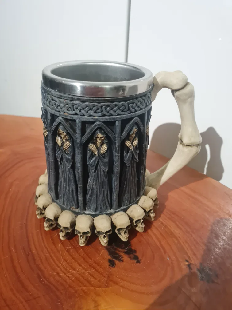 Grim Reaper Skull Tankard Mug image indicator(2)