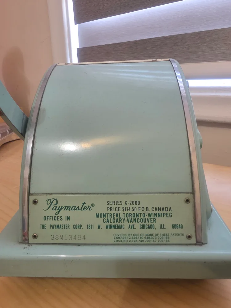 Vintage Paymaster Series X-2000 Check Writer image indicator(3)
