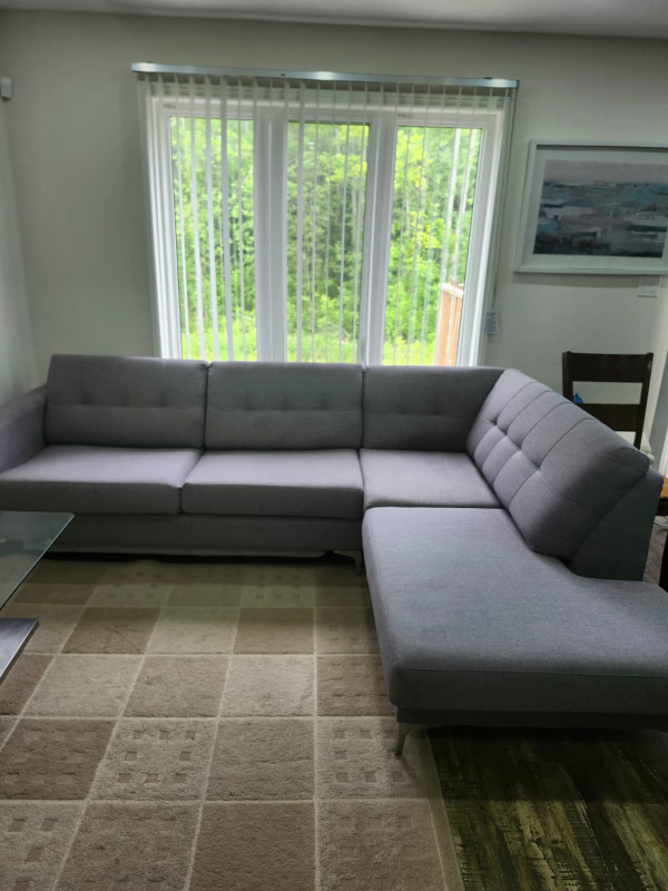Grey Sectional Sofa and Dining Table Set