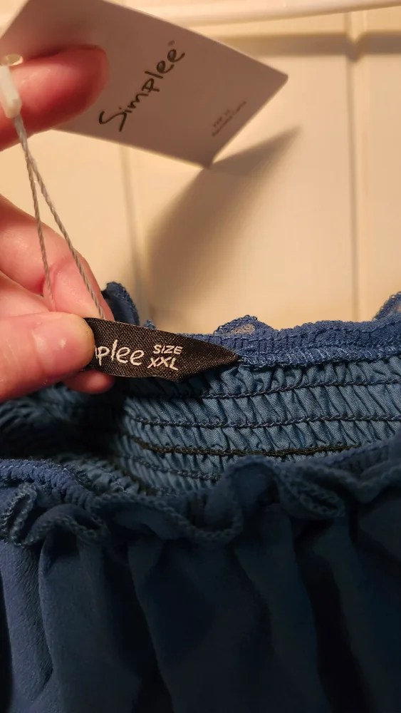 SimpLee XXL Blue Off-Shoulder Maxi Dress - New image indicator(3)