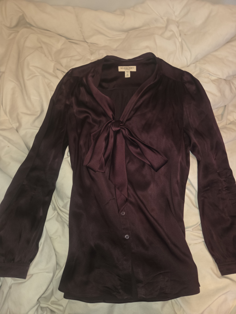 Burberry London Silk Blouse Size 10