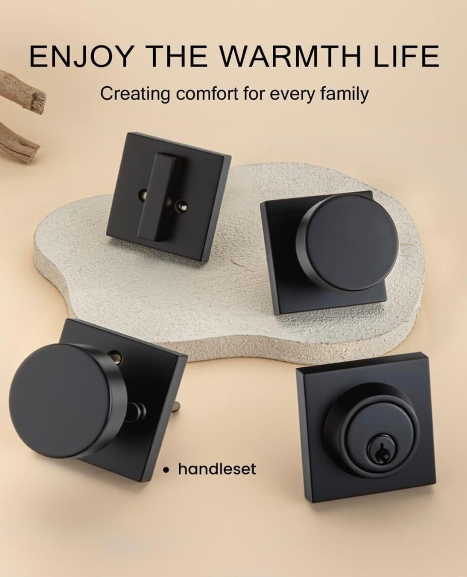 Black Door Handle Set - Privacy, Passage, Dummy - photo 2