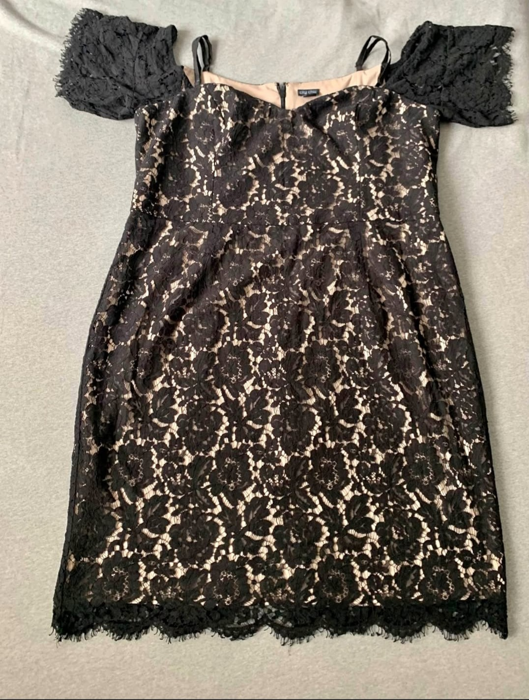 City Chic Black Lace Party Dress the Curvy Gal - Size 20-22/XXL