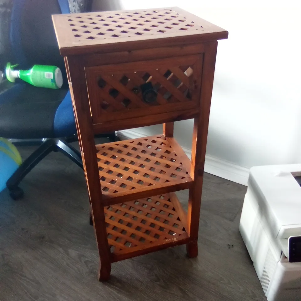 Wooden Side Table with Drawer image indicator(2)