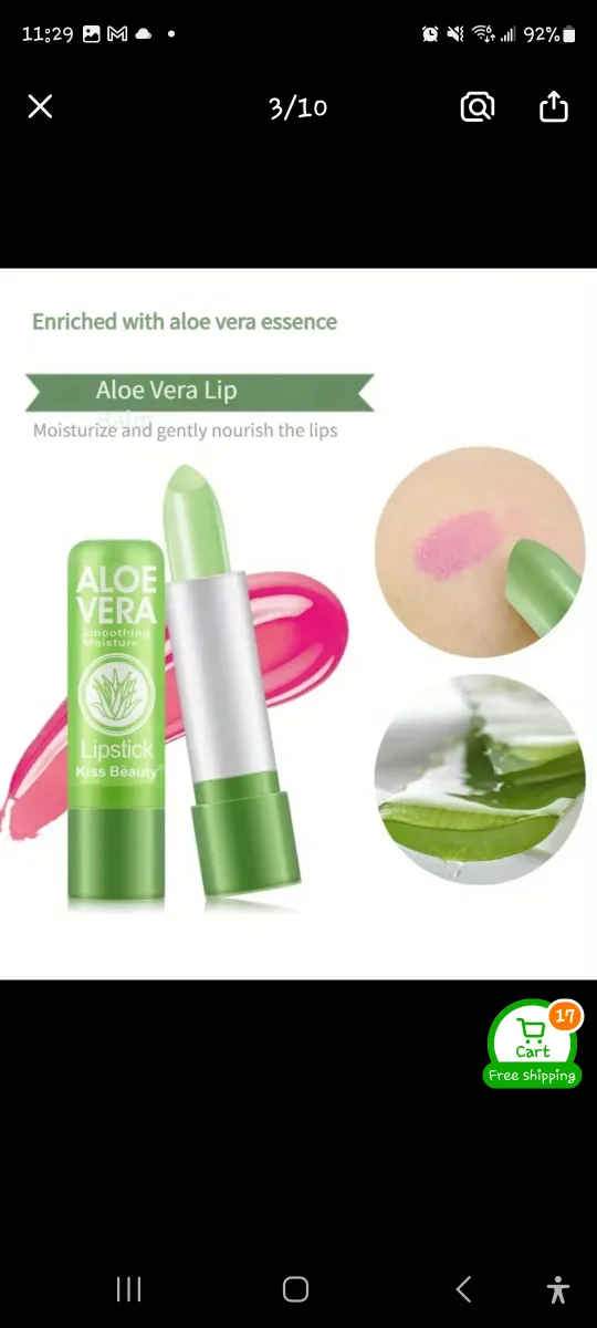 Kiss Beauty Aloe Vera Temperature Changing Lipstick thumbnail