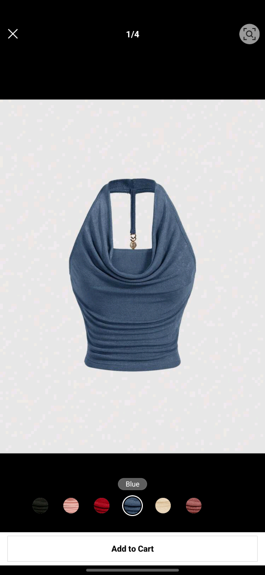 Blue Halter Top from shein - photo 3