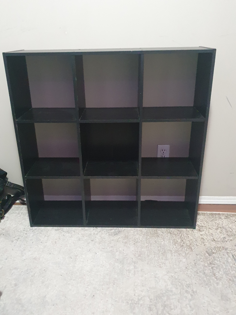 Black 9-Cube book Shelf