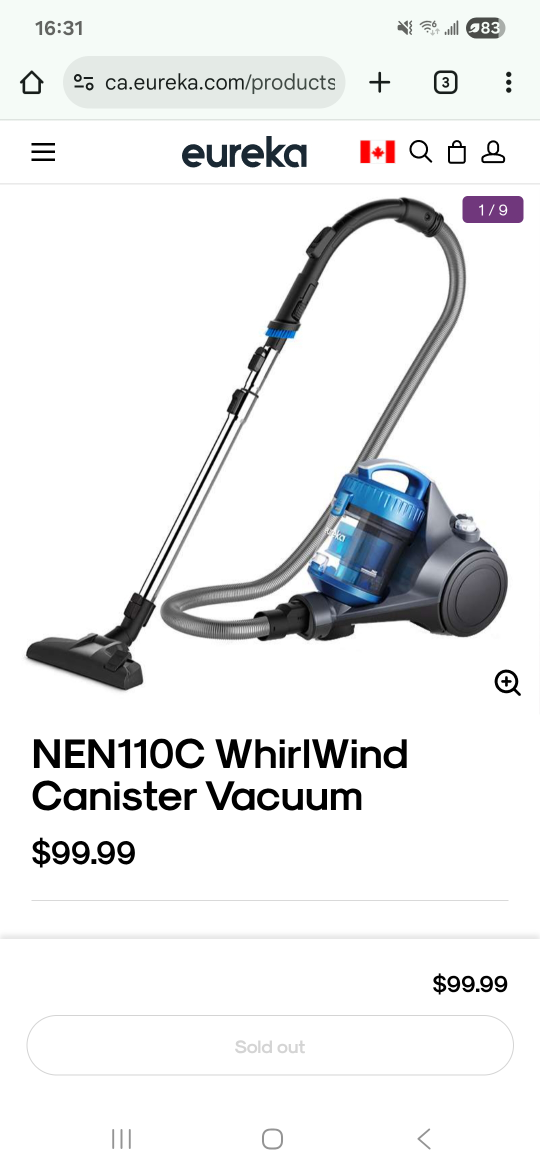Eureka NEN110C WhirlWind Canister Vacuum - photo 3
