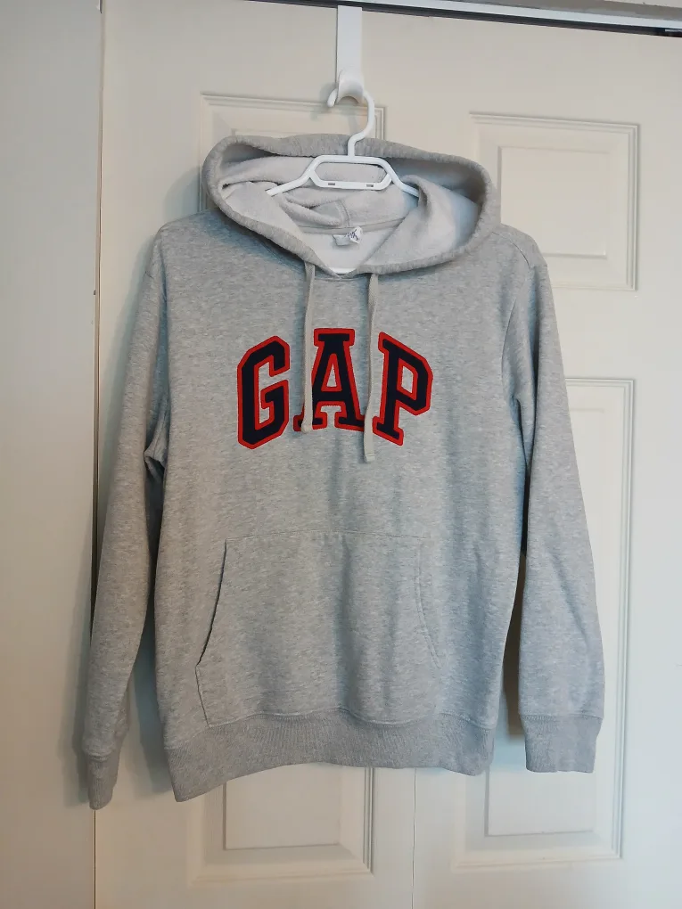 GAP gray hoodie with logo, size small (S)+ thumbnail
