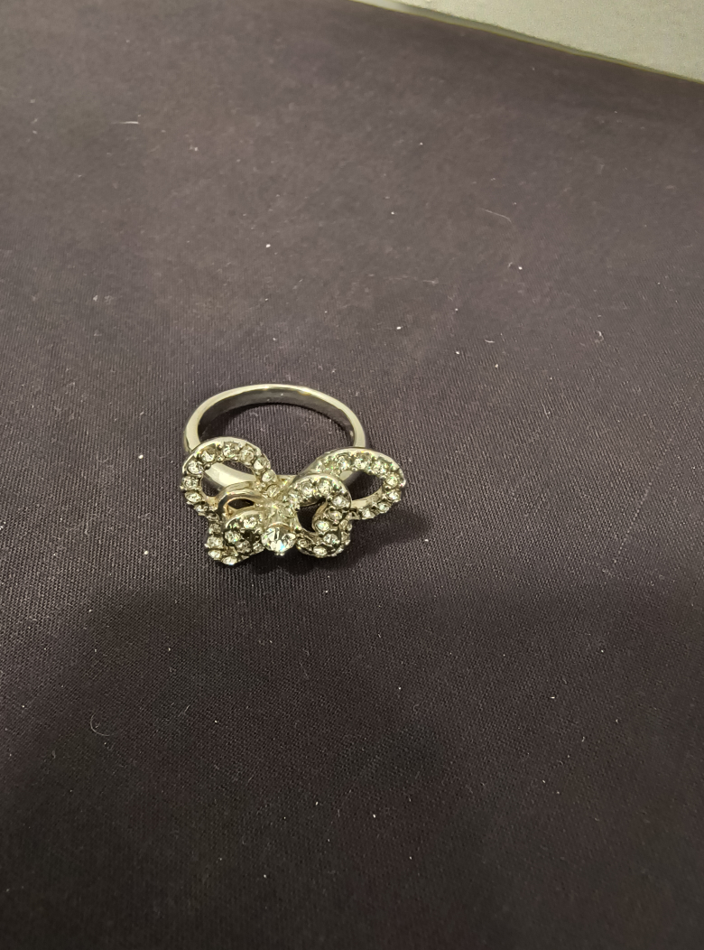Sparkly Butterfly Silver Ring