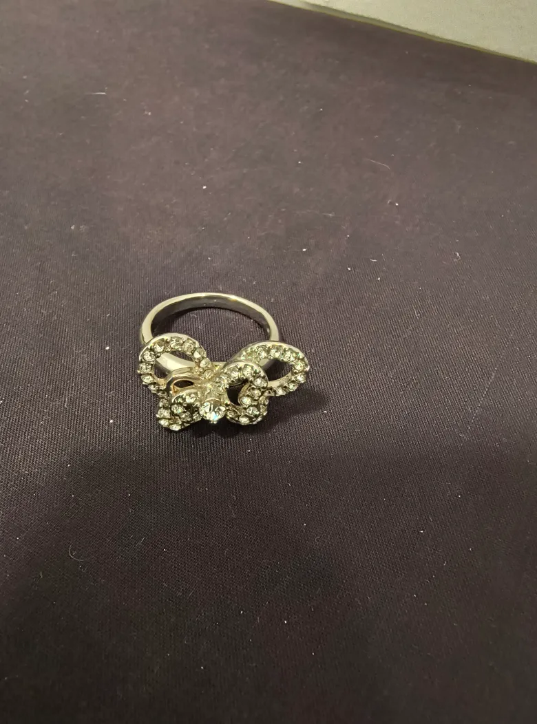 Sparkly Butterfly Silver Ring thumbnail