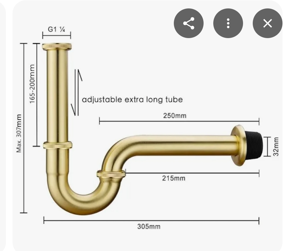 Miraga 1-1/4 inch Slip Inlet Drain - photo 5
