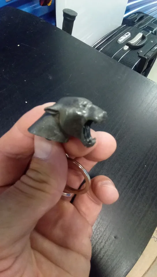 Vintage Swimming Supply Bronze Keychain. Bottle Opener thumbnail