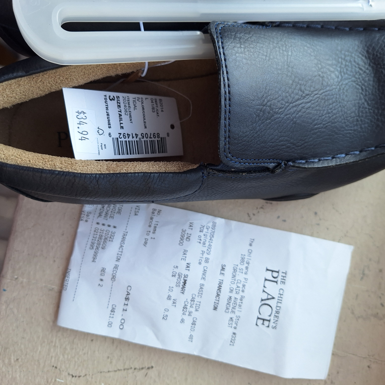 The Children's Place Boys' Loafers - Size 3 - Brand New